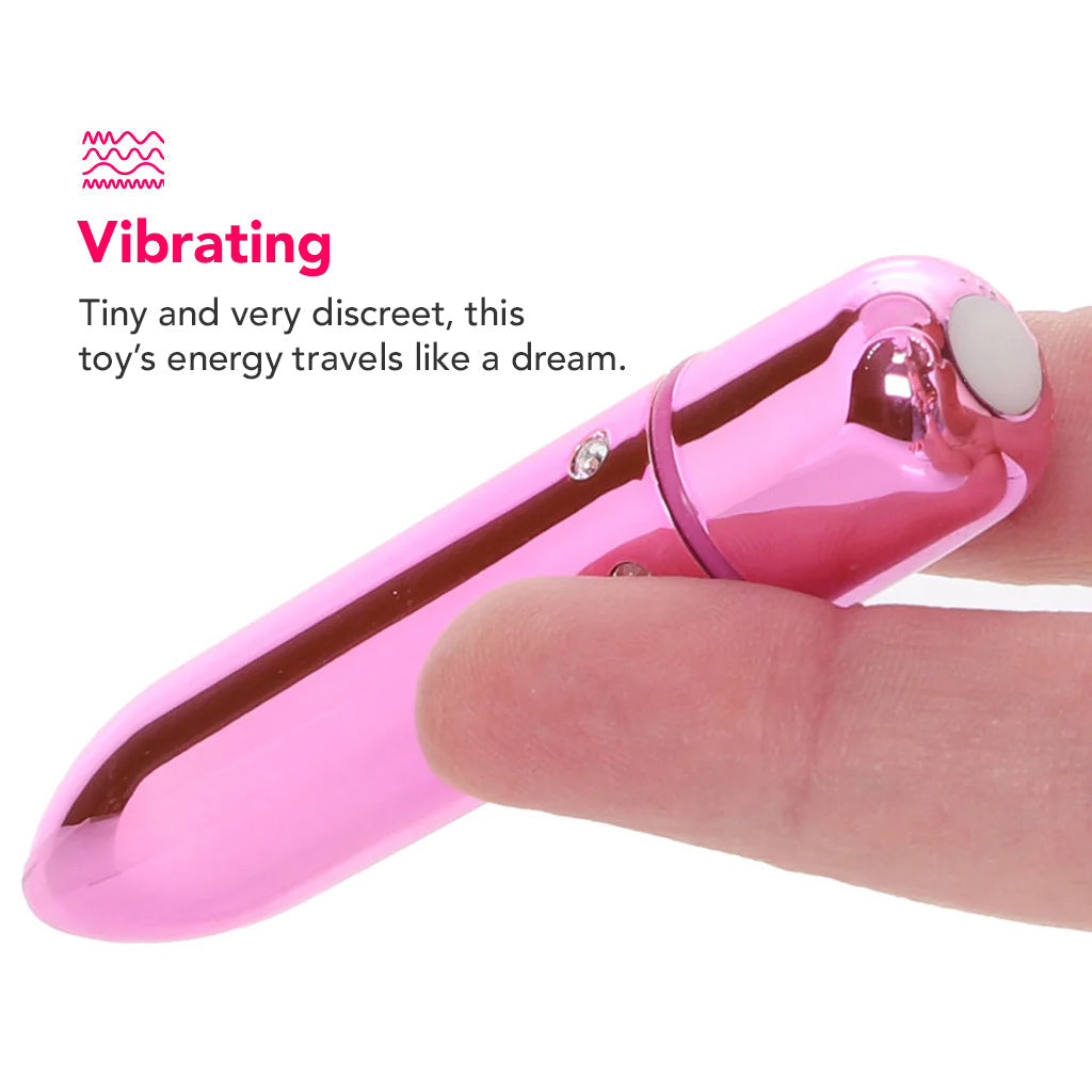 Crystal High Intensity Bullet Vibe in Pink Vibrators > Bullet and Egg Vibrators - Tophatter Daily Deals