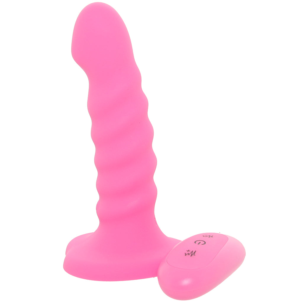 Colours 5 Inch Ribbed Remote Vibe in Pink Vibrators > G-Spot Vibrators - Tophatter Daily Deals