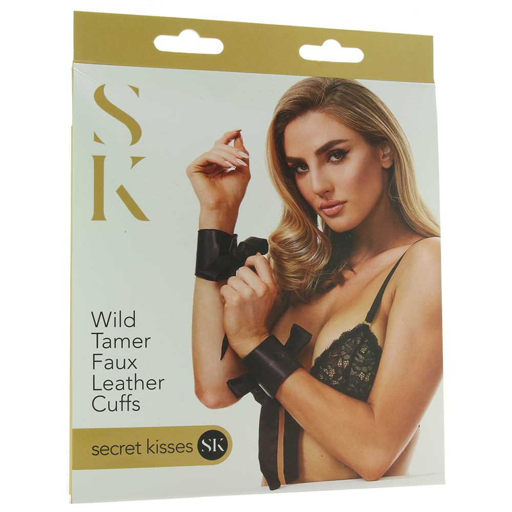 Secret Kisses Wild Tamer Faux Leather Cuffs - Tophatter's Adult Products Bondage and Fetish > Wrist and Ankle Cuffs - Tophatter Daily Deals