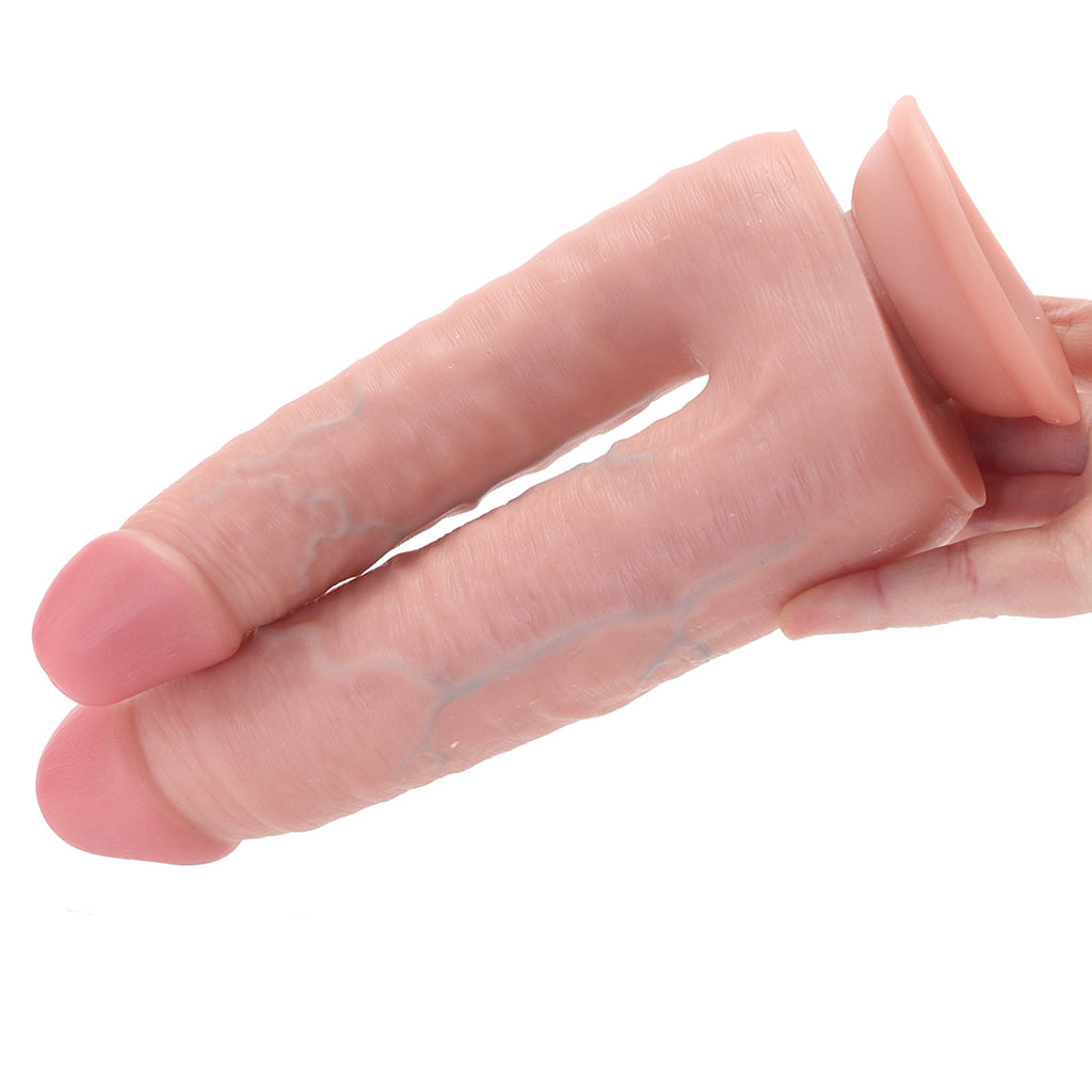 RealRock Double Trouble 7 and 8 Inch Double Dildo in Light Dildo Sex Toys > Double Ended Dildos - Tophatter Daily Deals