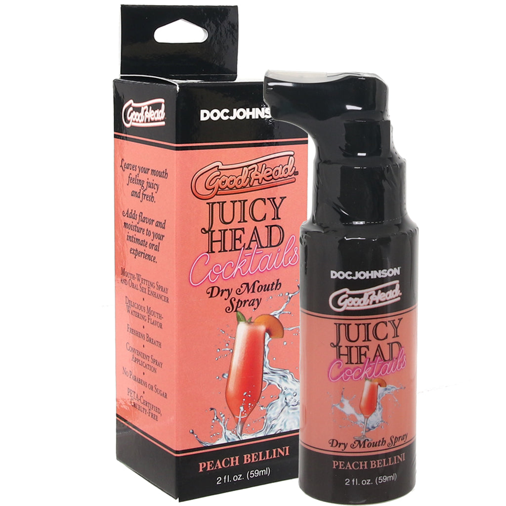 GoodHead Juicy Mouth Spray 2oz/59ml in Peach Bellini Lubes and Lotions > Flavored Sex Lubes - Tophatter Daily Deals