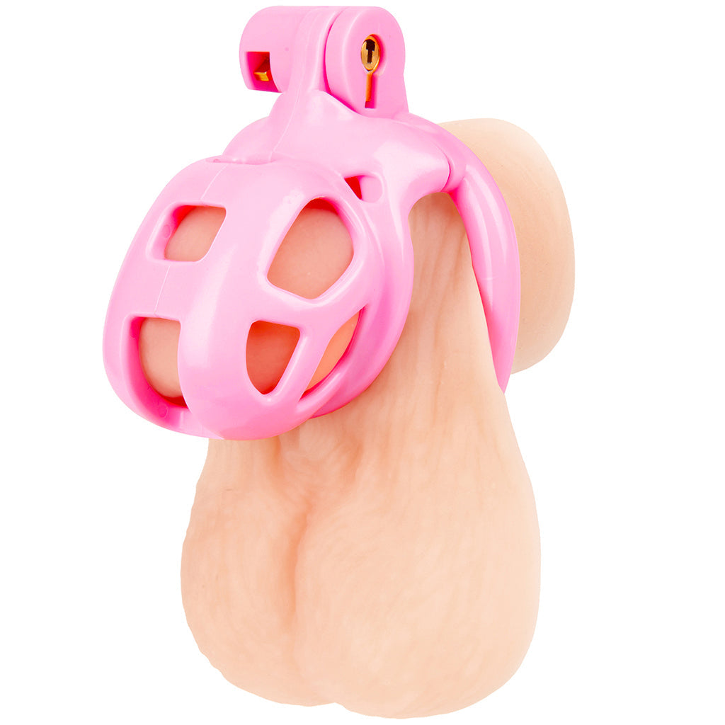 Blueline Small Pink Humiliation Prisoner Cock Cage - Tophatter's Adult Sex Toys Online Bondage and Fetish > Cock and Ball Devices - Tophatter Daily Deals