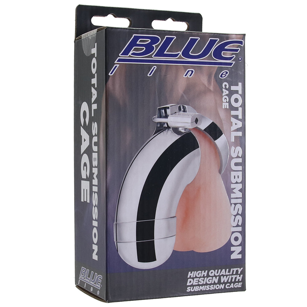 Blue Line Total Submission Cock Cage - Tophatter's Adult Sex Toys Online Bondage and Fetish > Cock and Ball Devices - Tophatter Daily Deals