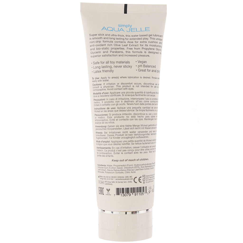 Simply Aqua Jelle Lube 4oz / 120ml Lubes and Lotions > Water Based Sex Lubes - Tophatter Daily Deals