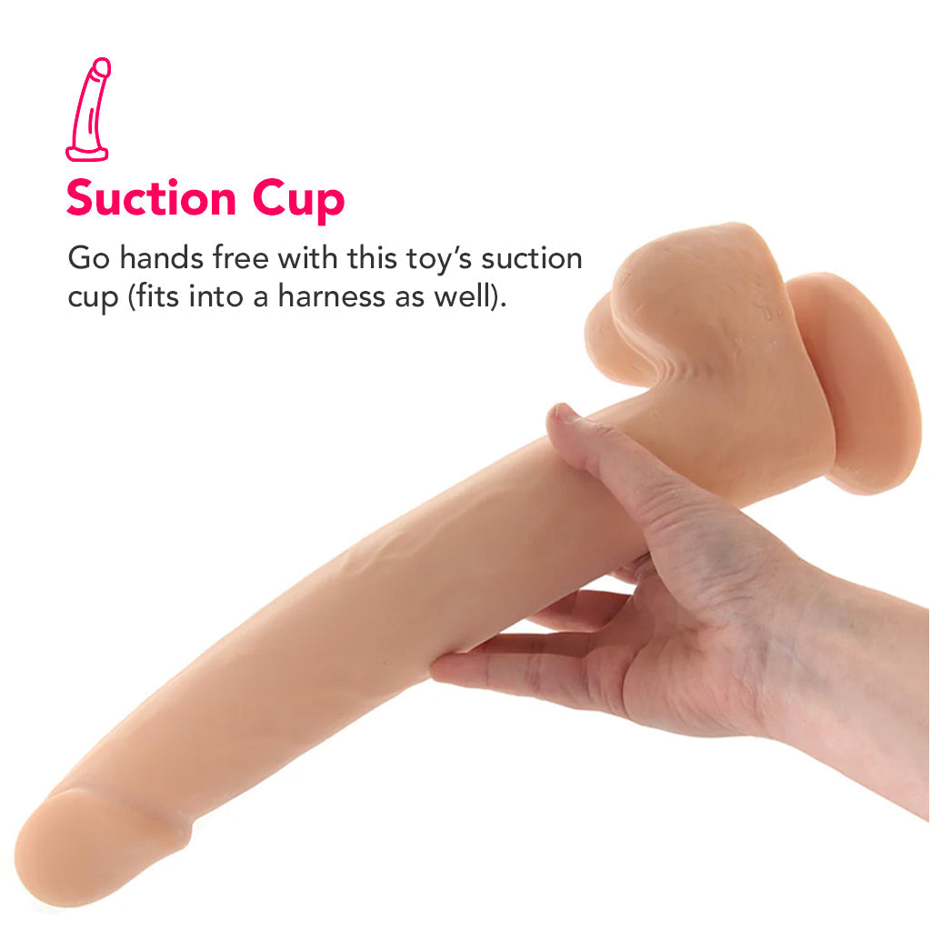 Size Queen 12 Inch Dildo in Ivory Dildo Sex Toys > Realistic Dildos - Tophatter Daily Deals