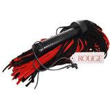 Long Suede Flogger in Black & Red Bondage and Fetish > Leather - Tophatter Daily Deals