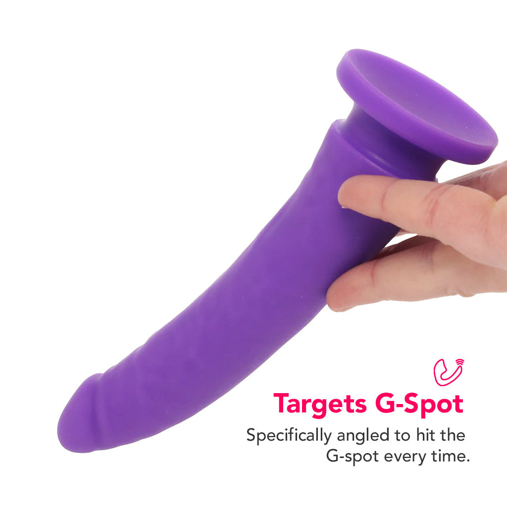 PinkCherry Premium 6.5 Inch Purple Silicone Realistic Dildo - Tophatter's Adult Products Dildo Sex Toys > Realistic Dildos - Tophatter Daily Deals