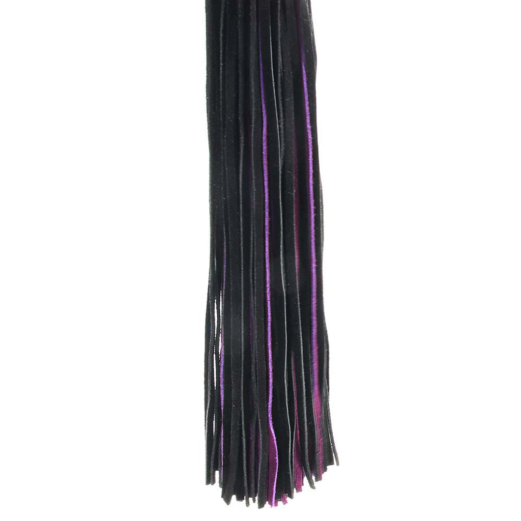 Long Suede Flogger in Black & Purple Bondage and Fetish > Whips and Crops - Tophatter Daily Deals