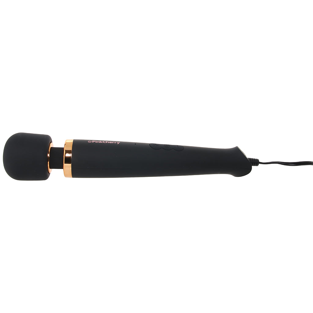 PinkCherry Premium Powered Wand in Black - Tophatter's Adult Sex Toys Online Vibrators > Wands - Tophatter Daily Deals