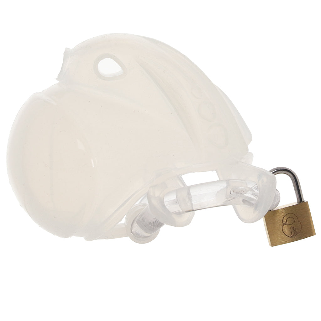 Blueline Full Restraint Silicone Chastity Device in Frosted Bondage and Fetish > Cock and Ball Devices - Tophatter Daily Deals