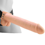 11 Inch Hollow Vibrating Strap-On with Balls in Vanilla Dildo Sex Toys > Strap-On and Harnesses - Tophatter Daily Deals