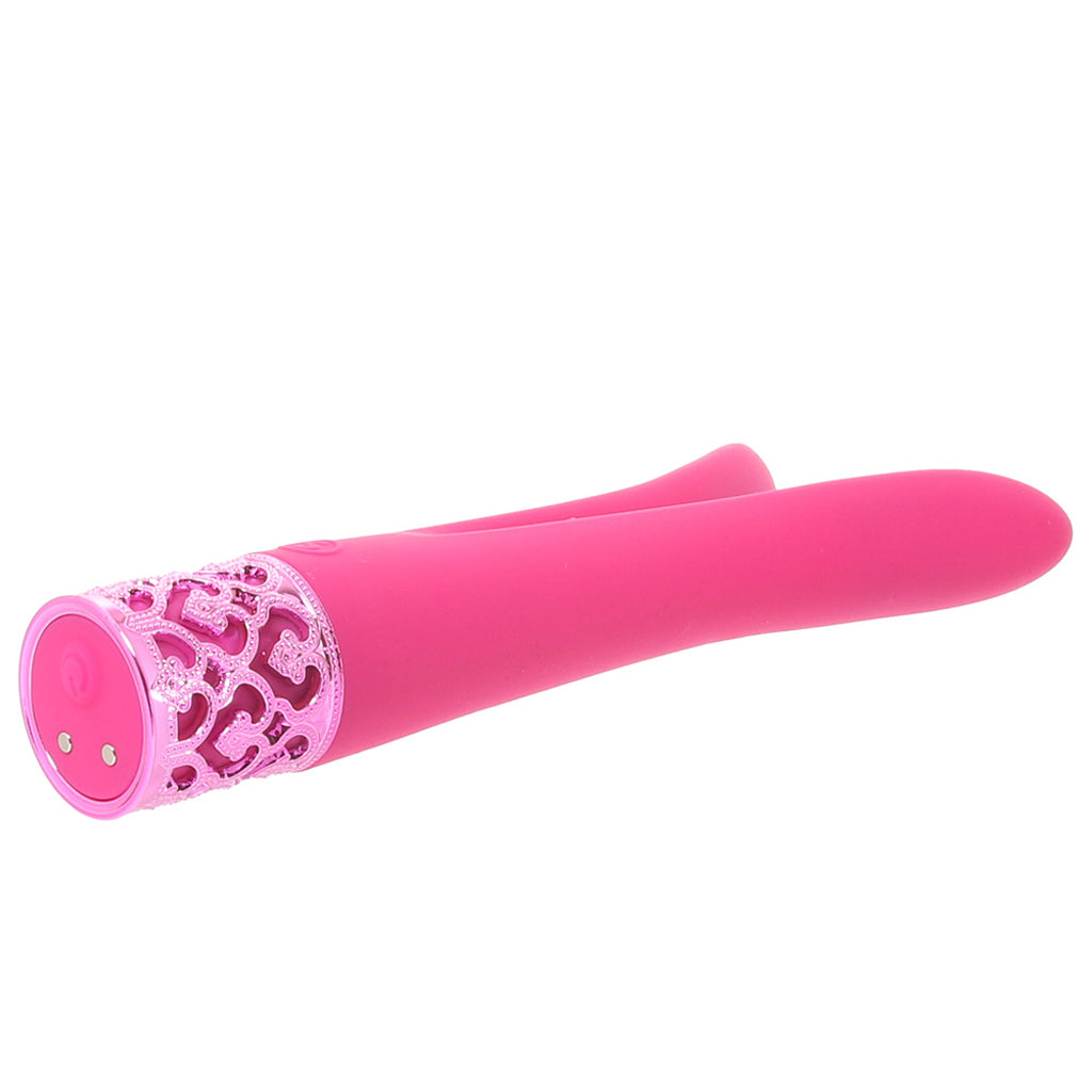 Royal Gems Dueling Queens Vibe in Pink - Tophatter's Vibrator Deals Online Vibrators > Clitoral Stimulators - Tophatter Daily Deals