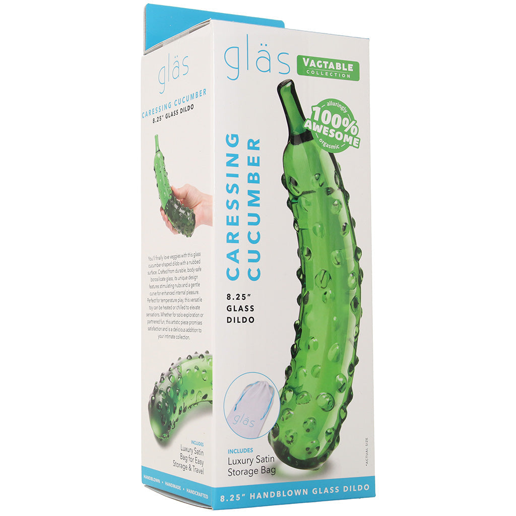 gläs Caressing Cucumber Glass Dildo Dildo Sex Toys > G-Spot Dildos - Tophatter Daily Deals