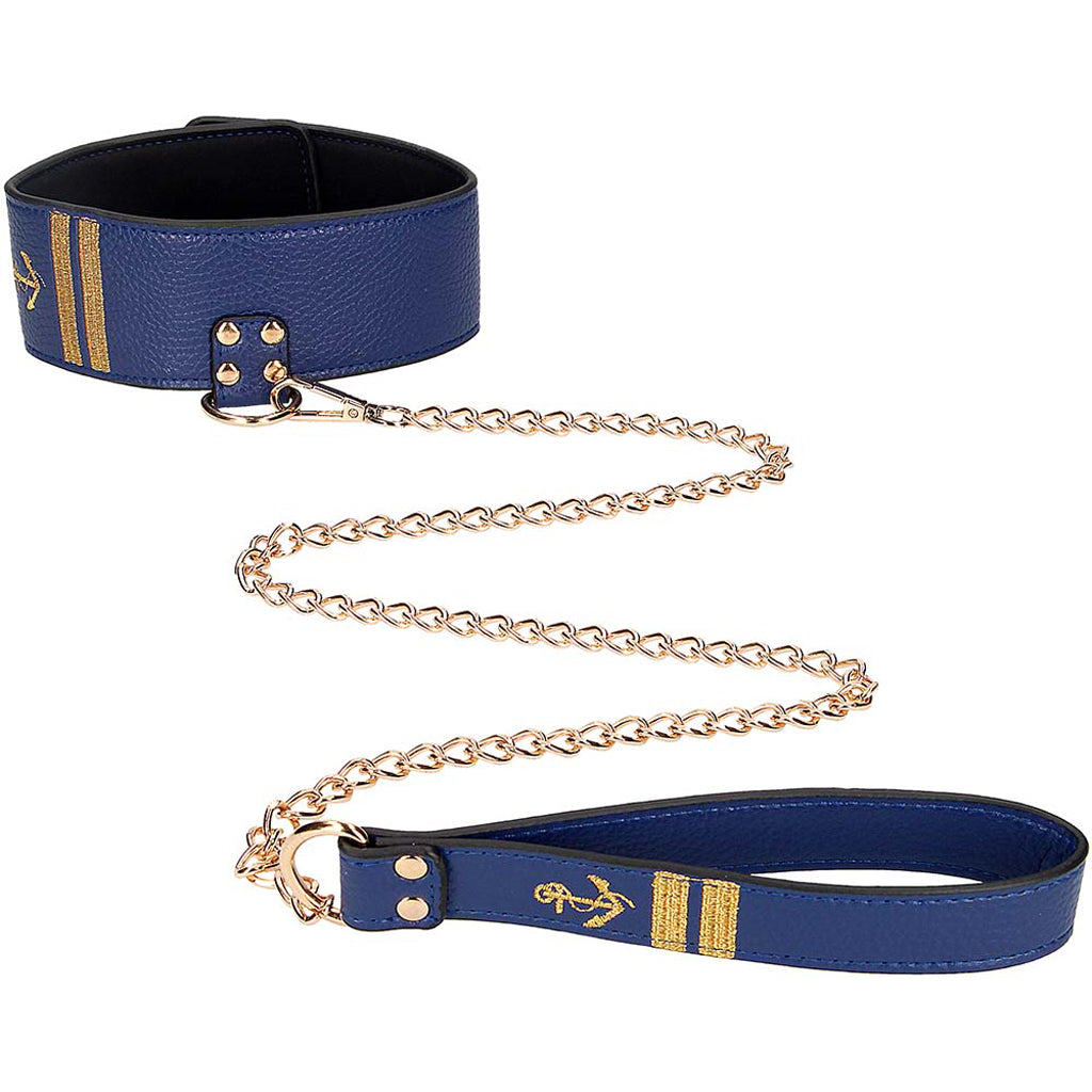 Ouch! Sailor Themed Collar with Leash Bondage and Fetish > Pleasure Masks and Dress Up Play - Tophatter Daily Deals