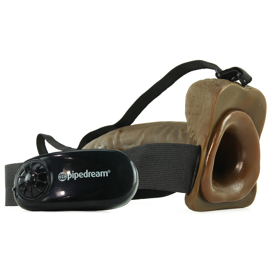 Fetish Fantasy Vibrating 9 Inch Hollow Strap-On in Brown Vibrators > Strap-On & Wearable - Tophatter Daily Deals