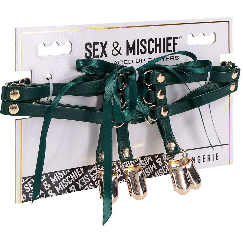 Sex & Mischief Indica Lace Up Garters Bondage and Fetish > Tools & Accessories - Tophatter Daily Deals