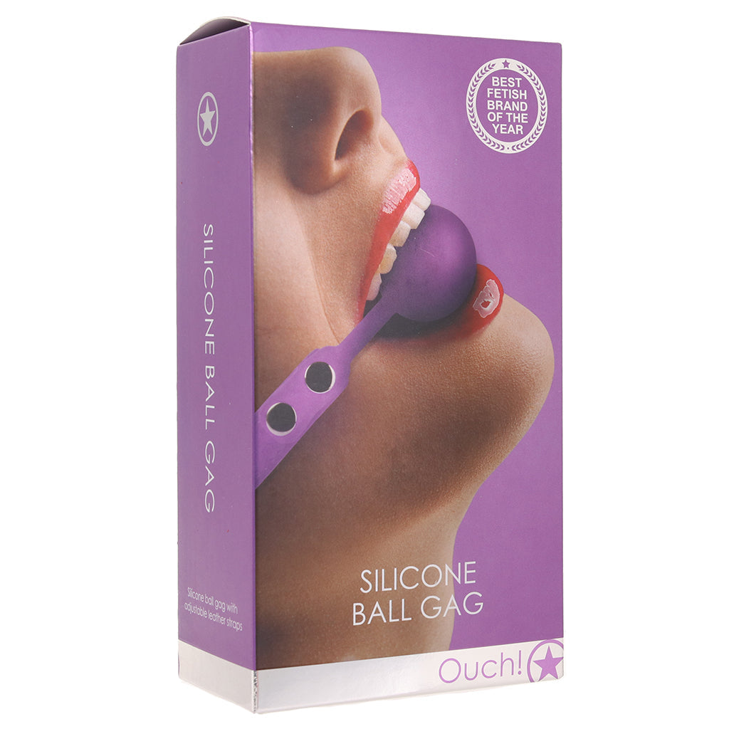 Ouch! Silicone Ball Gag in Purple Bondage and Fetish > Ball Gags & Mouth Restraints - Tophatter Daily Deals