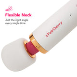 PinkCherry Premium Powered Wand in White Vibrators > Wands - Tophatter Daily Deals