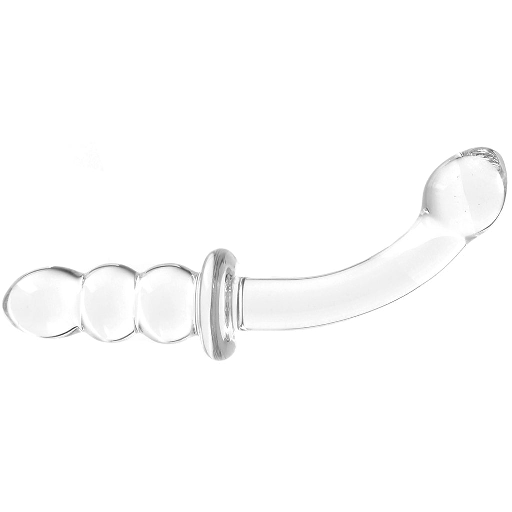 gläs 8 Inch Ribbed G-Spot Glass Dildo Dildo Sex Toys > G-Spot Dildos - Tophatter Daily Deals