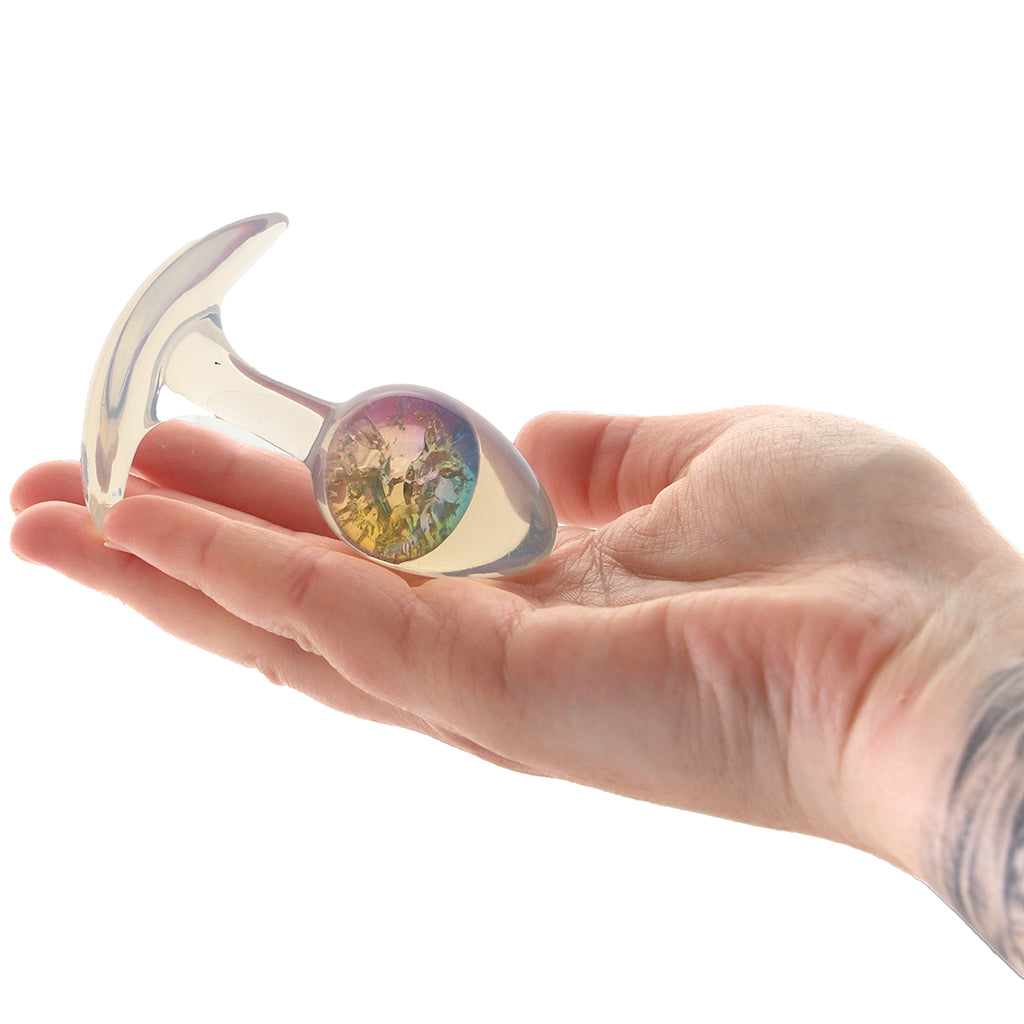 Glams Cosmic Rainbow Butt Plug in Small - Tophatter's Adult Sex Toys Online Anal Sex Toys > Butt Plugs - Tophatter Daily Deals