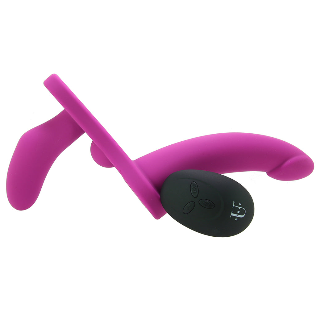 Strap U Double Take Vibrating Dildo & Harness Dildo Sex Toys > Strap-On and Harnesses - Tophatter Daily Deals