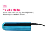 Glam Rechargeable Bullet Vibrator in Blue Vibrators > Bullet and Egg Vibrators - Tophatter Daily Deals