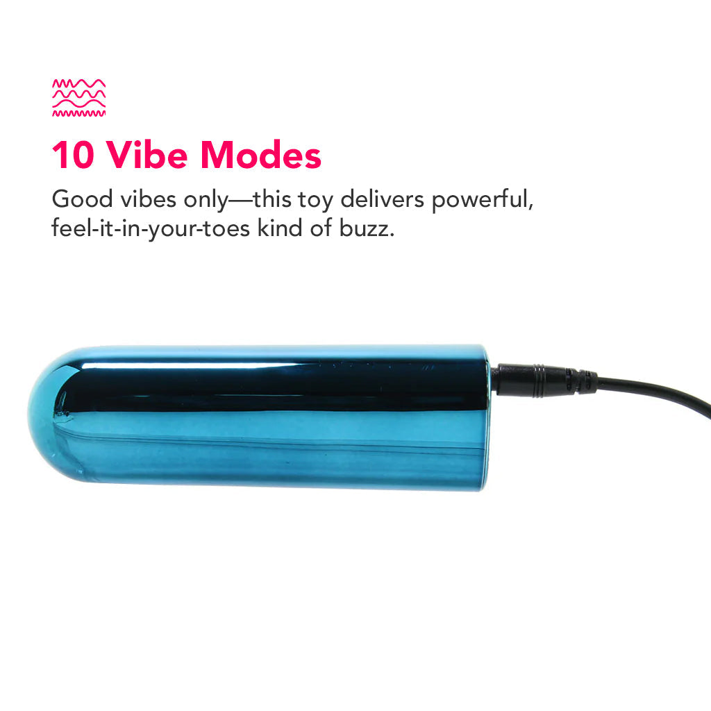 Glam Rechargeable Bullet Vibrator in Blue Vibrators > Bullet and Egg Vibrators - Tophatter Daily Deals