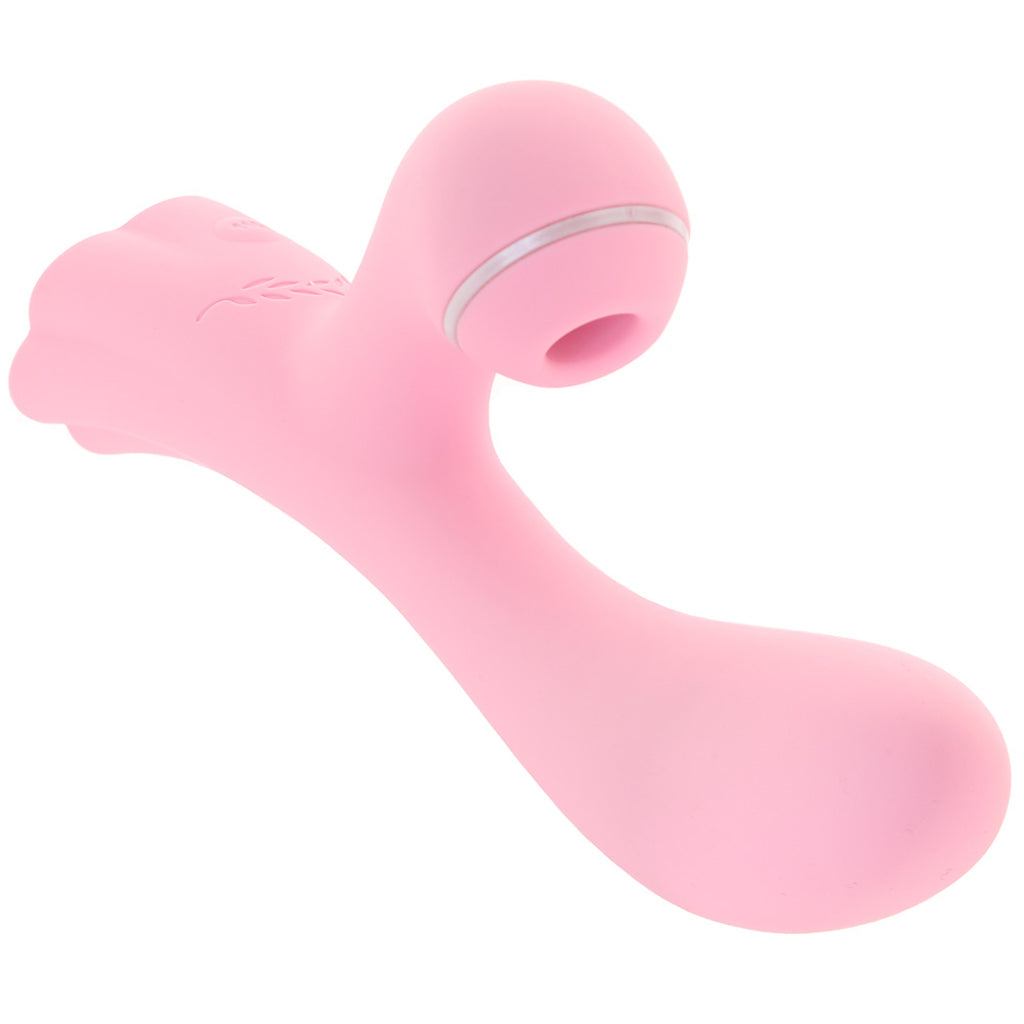 Luxe Aura Suction Vibe in Pink Vibrators > Rabbit Vibrators - Tophatter Daily Deals