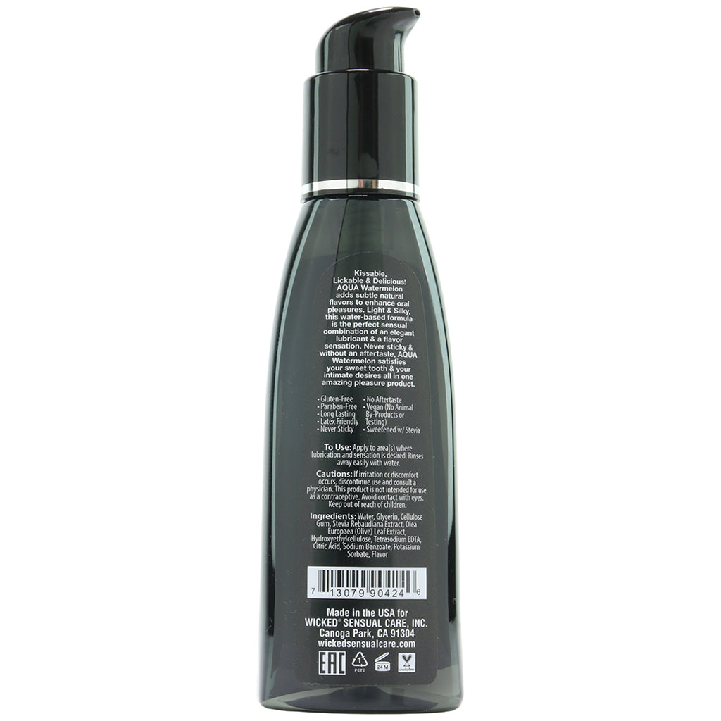 Aqua Flavored Lube 4oz/120ml in Watermelon - Tophatter's Adult Products Lubes and Lotions > Flavored Sex Lubes - Tophatter Daily Deals