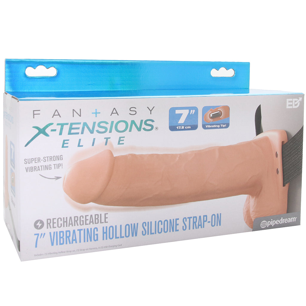 Fantasy X-tensions 7 Inch Hollow Strap-On Vibe in Light Male Enhancement > Extenders and Sleeves - Tophatter Daily Deals