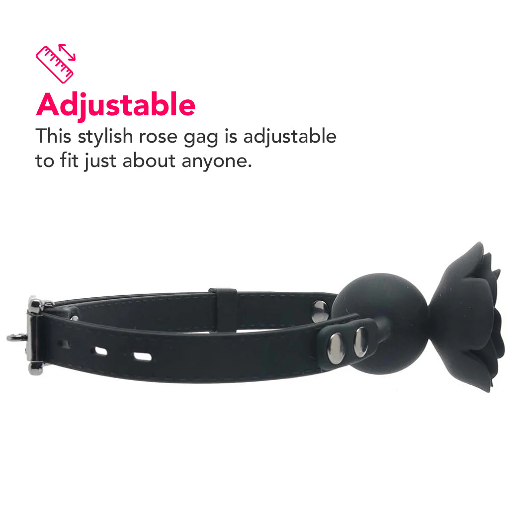 Forbidden Removable Rose Gag - Tophatter's Adult Sex Toys Online Bondage and Fetish > Ball Gags & Mouth Restraints - Tophatter Daily Deals