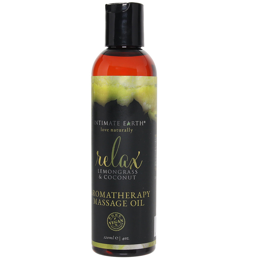 Relax Massage Oil 4oz/120ml in Lemongrass & Coconut Sensual Love > Massage - Tophatter Daily Deals