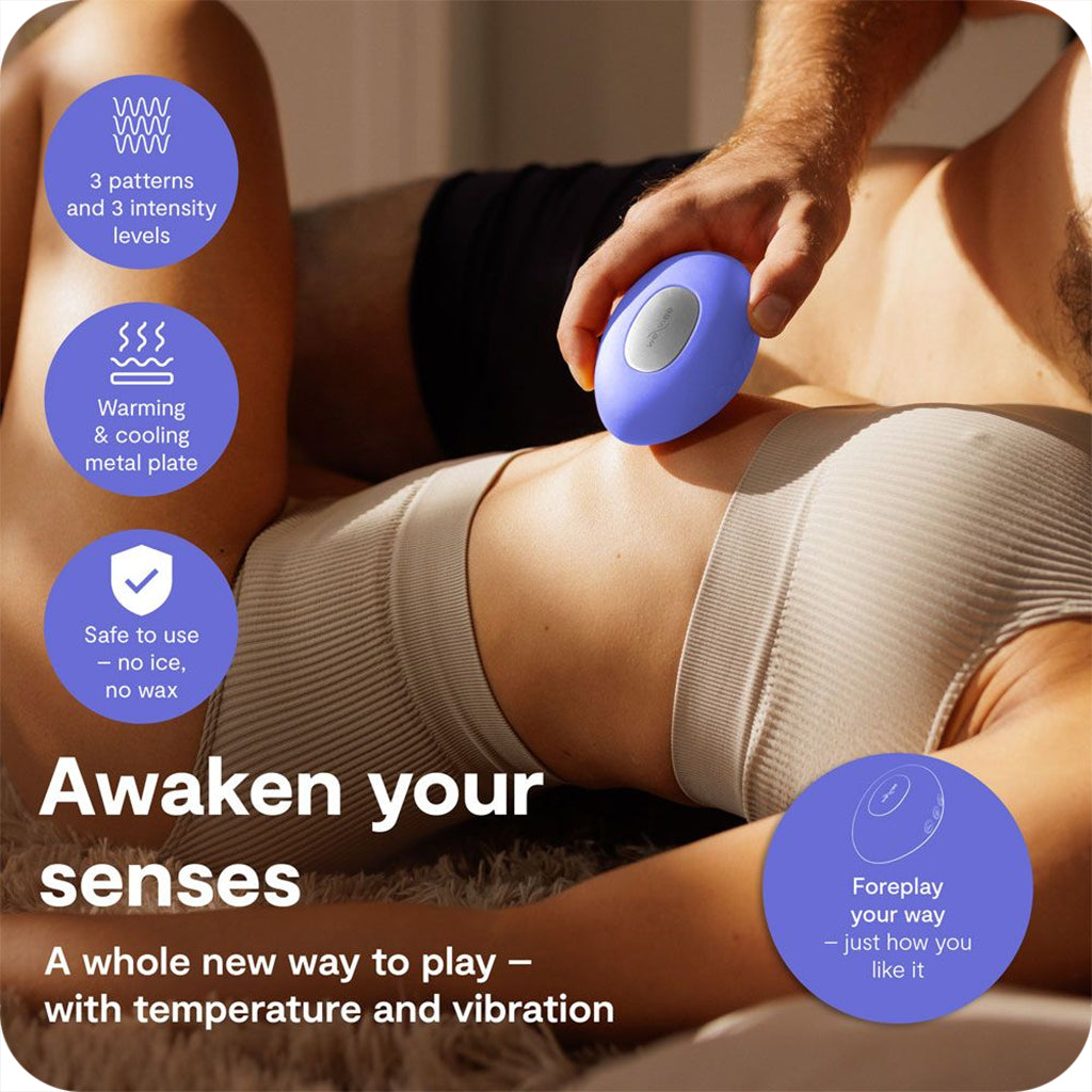 We-Vibe Temp Temperature Play Vibe in Lavender Blue Vibrators > Clitoral Stimulators - Tophatter Daily Deals