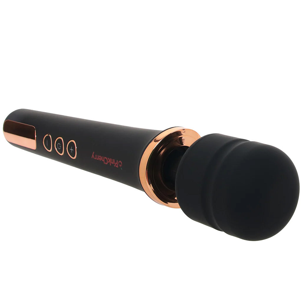 PinkCherry Rechargeable Wand in Black Vibrators > Wands - Tophatter Daily Deals