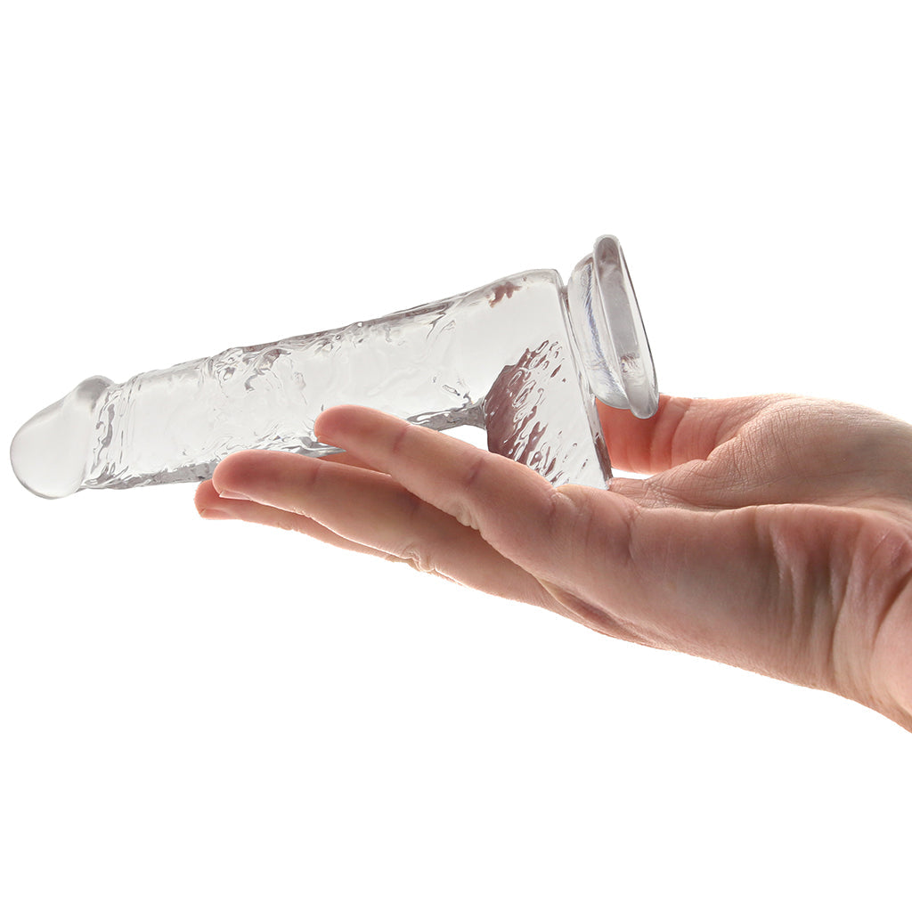 RealRock 5 Inch Realistic Ballsy Dildo in Crystal Clear Dildo Sex Toys > Realistic Dildos - Tophatter Daily Deals