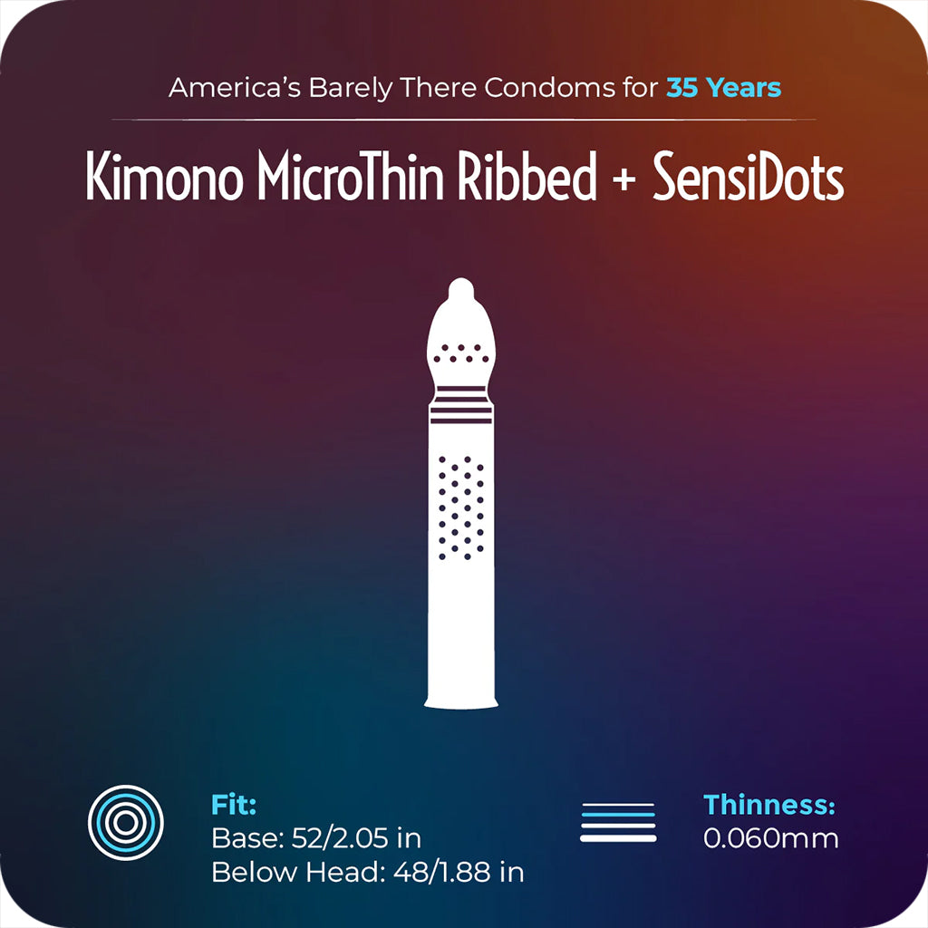 Kimono MicroThin Ribbed & Sensi-Dots in 12 Pack Condoms - Tophatter Daily Deals