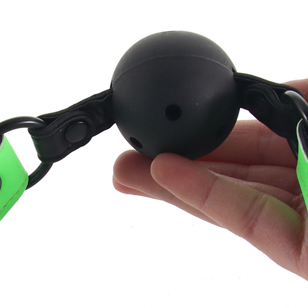 Ouch! Glow in the Dark Breathable Ball Gag Bondage and Fetish > Ball Gags & Mouth Restraints - Tophatter Daily Deals
