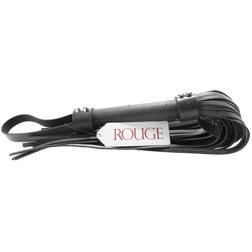 Leather Flogger in Black Bondage and Fetish > Whips and Crops - Tophatter Daily Deals