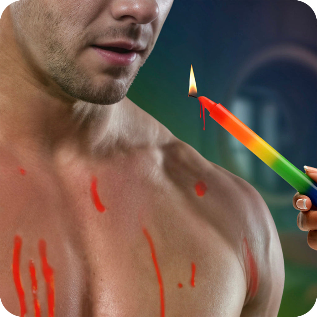 Master Series Pride Rainbow Drip Candles - Tophatter's Adult Sex Toys Online Bondage and Fetish > Tools & Accessories - Tophatter Daily Deals