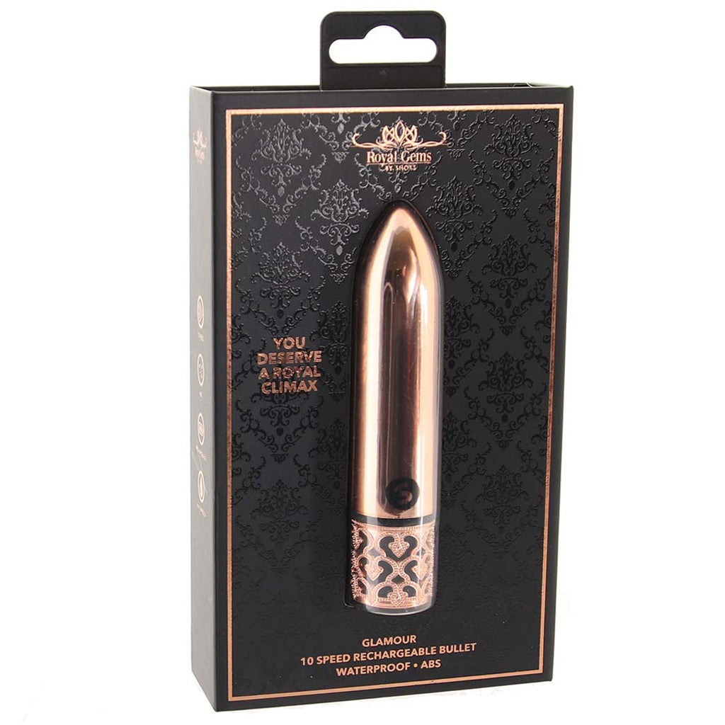 Royal Gems Glamour Bullet Vibe in Rose Gold Vibrators > Bullet and Egg Vibrators - Tophatter Daily Deals