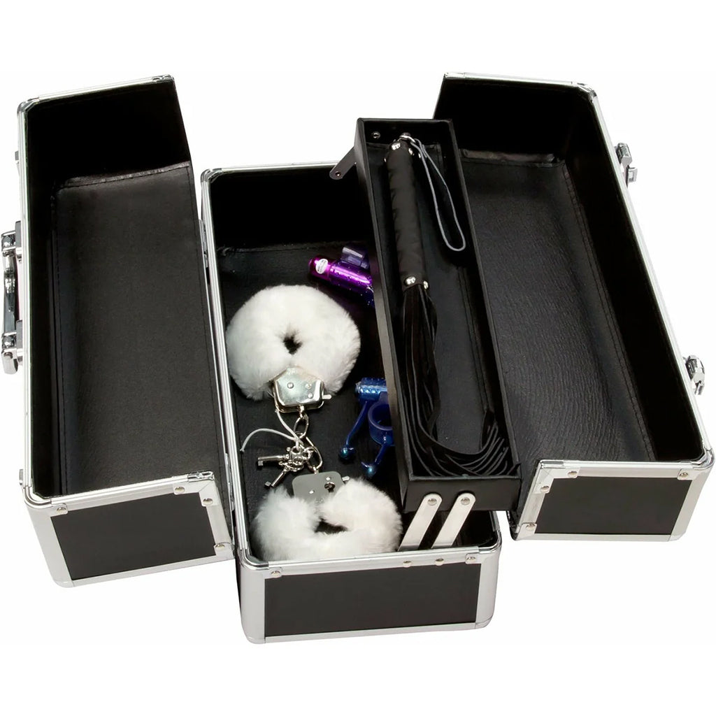 Simple and True Lockable Large Vibrator Case in Black Toy Storage - Tophatter Daily Deals