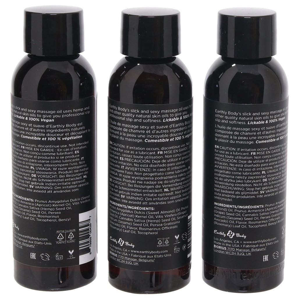 Hempseed Edible Massage Oil Gift Set Sensual Love > Massage - Tophatter Daily Deals