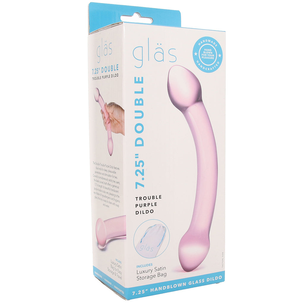 gläs Double Trouble Glass Dildo Dildo Sex Toys > Double Ended Dildos - Tophatter Daily Deals