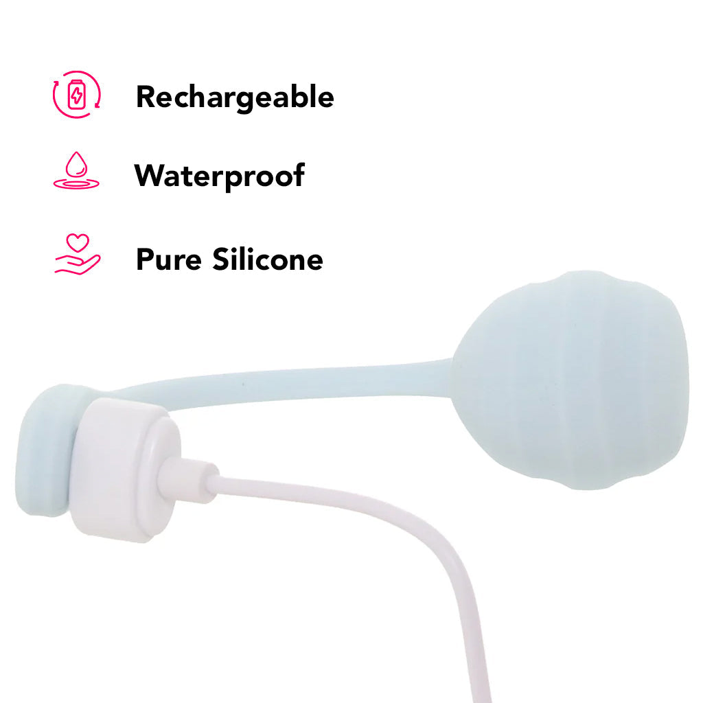 Satisfyer Smooth Petal Wearable Vibe in Light Blue Vibrators > Bullet and Egg Vibrators - Tophatter Daily Deals