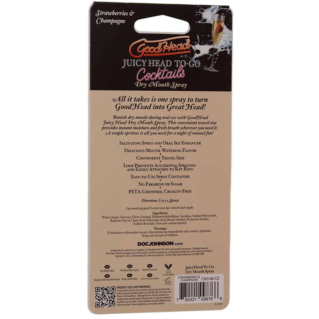 GoodHead Dry Mouth Spray To-Go in Champange & Berry Lubes and Lotions > Flavored Sex Lubes - Tophatter Daily Deals