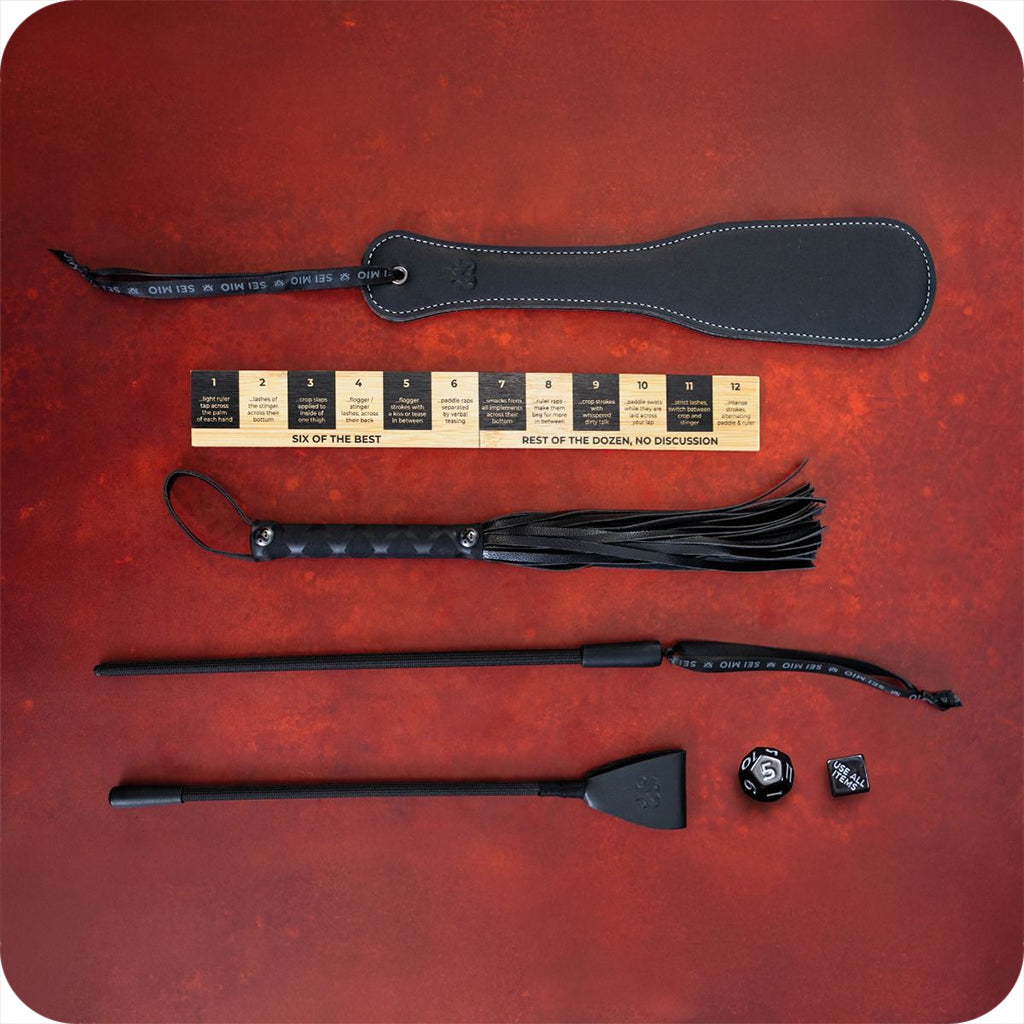 Sei Mio Correction Collection Impact Play Set Bondage and Fetish > Whips and Crops - Tophatter Daily Deals