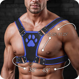 Master Series Alpha Pup Bulldog Harness in Blue - Tophatter's Adult Sex Toys Online Bondage and Fetish > Men's Bondage Wear - Tophatter Daily Deals