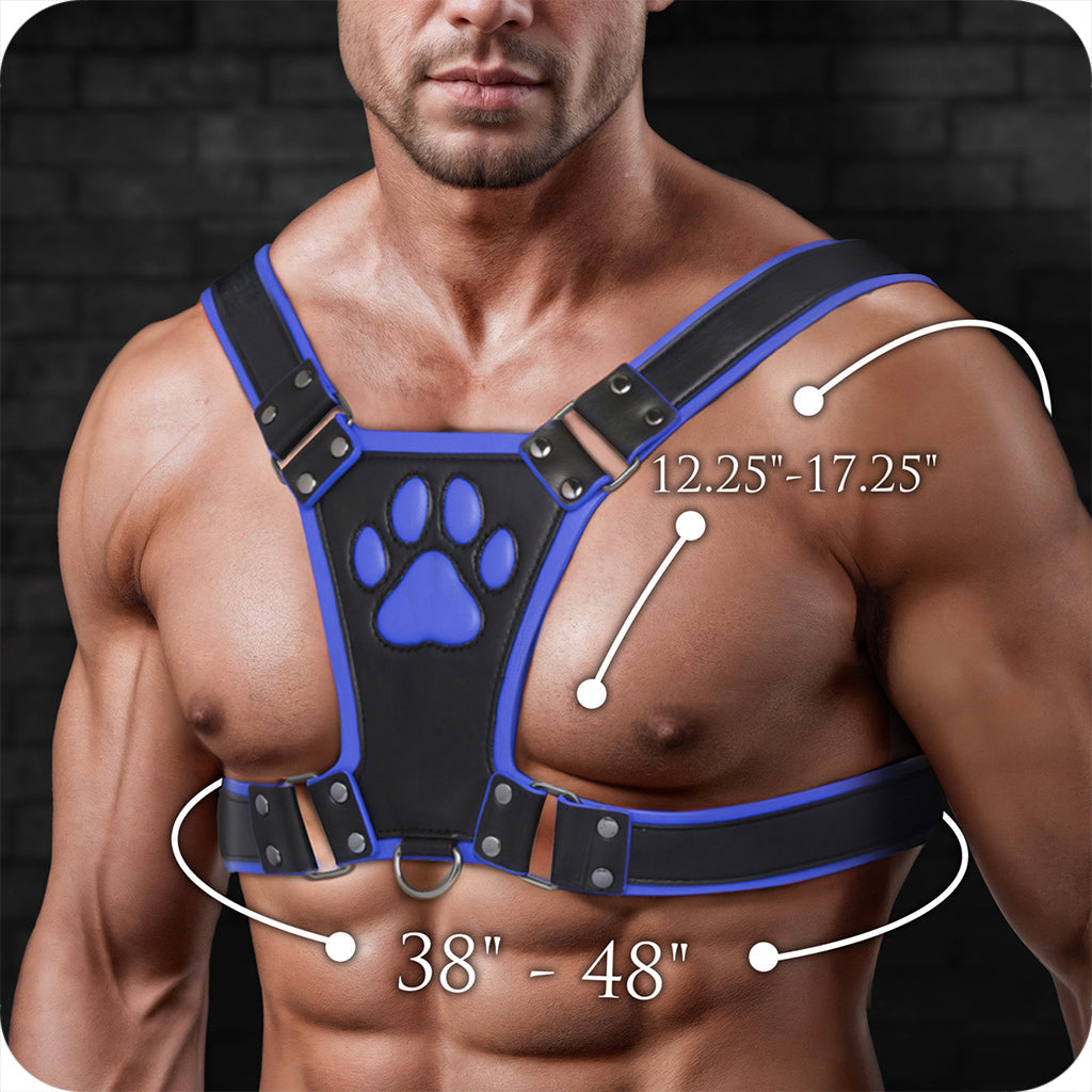 Master Series Alpha Pup Bulldog Harness in Blue - Tophatter's Adult Sex Toys Online Bondage and Fetish > Men's Bondage Wear - Tophatter Daily Deals