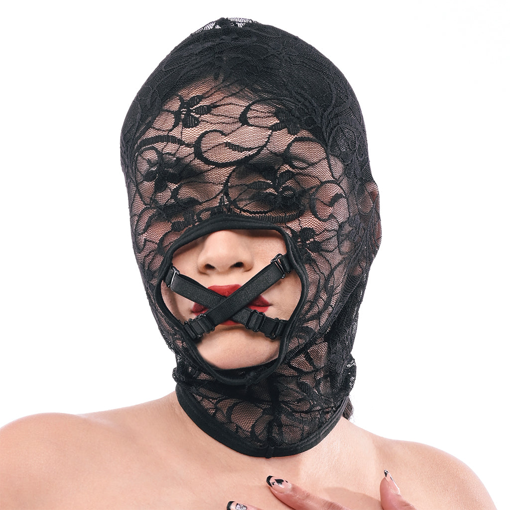 Sex & Mischief Lace Hush Hood Bondage and Fetish > Tools & Accessories - Tophatter Daily Deals
