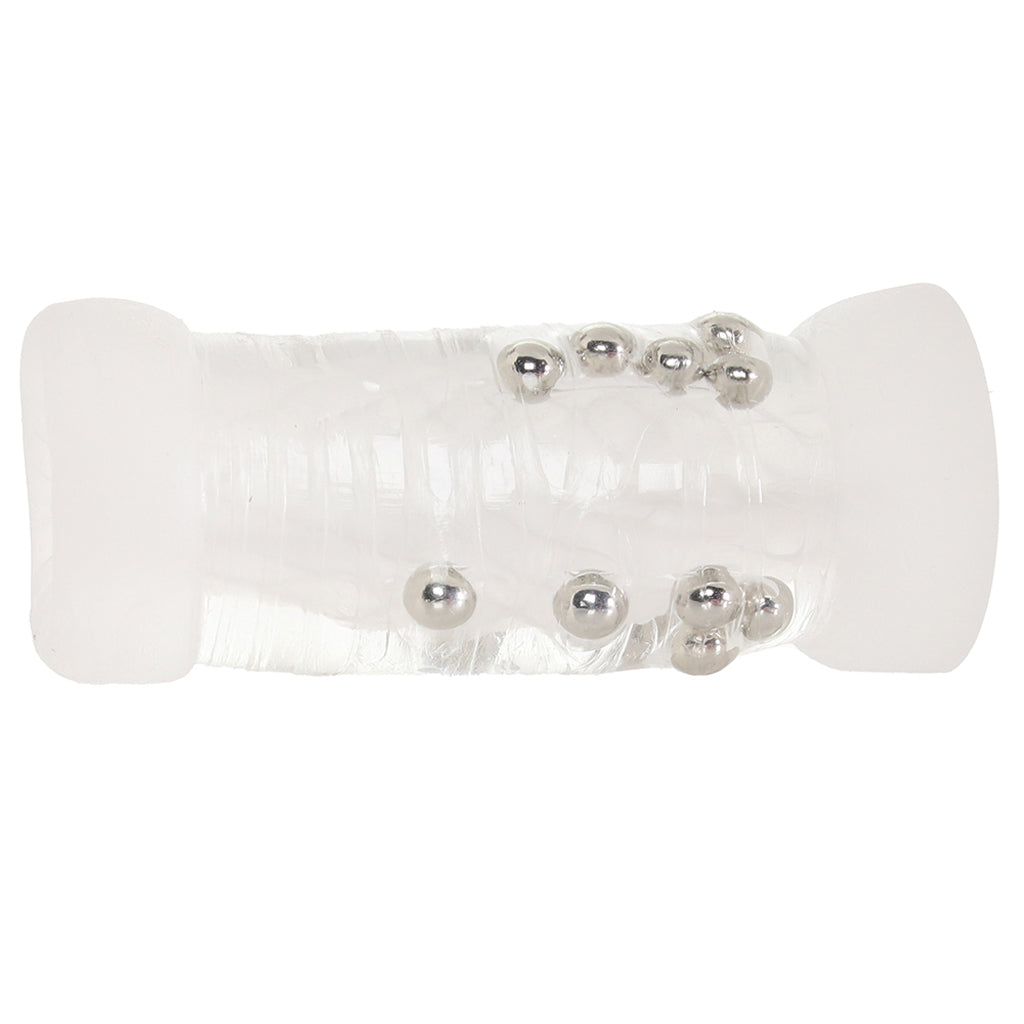 Pop Sock! Beaded Stroker in Clear - Tophatter's Adult Sex Toys Online Male Masturbators > Discreet Masturbators - Tophatter Daily Deals